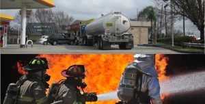 tanker in gas station