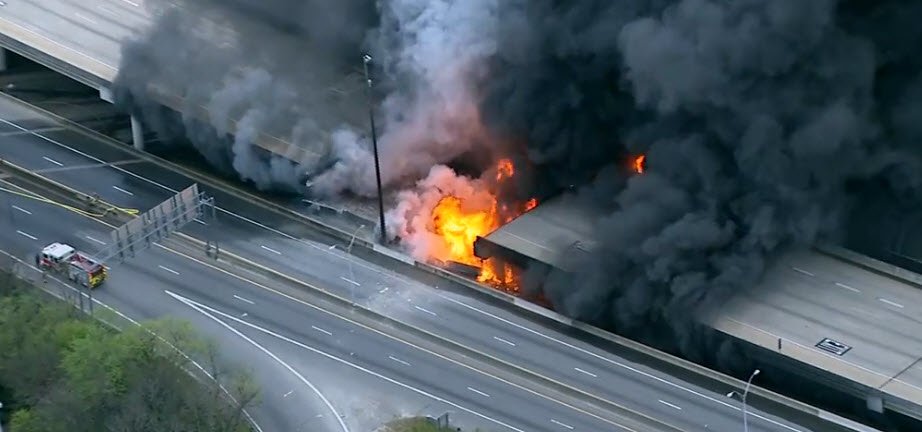 atlanta fire bridge collapse