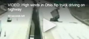 high winds in ohio overturn big rig