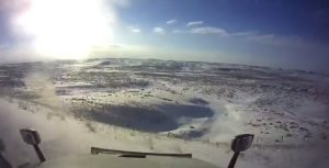 montana semi icy road dashcam view