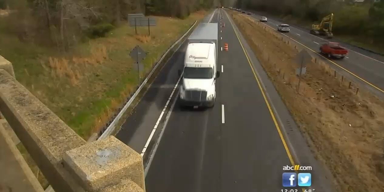 rocks thrown at semis i-85 bridge view