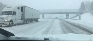 semi going wrong way on Mass Pike