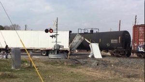 tractor trailer and train get together